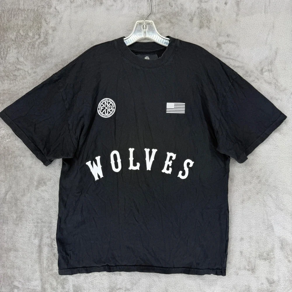Darc Sport Wolves NFGU Bodybuilding Club Black Graphic T-Shirt Mens M 1849/2000 - Picture 1 of 8